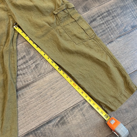 ZARA 100% LINEN CARGO OANTS SIZE S HIGH WAISTED - Picture 5 of 16